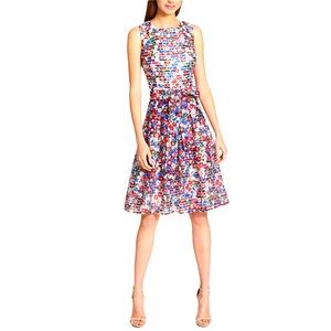 Tommy Hilfiger Stripe Belted Fit & Flare Women’s Dress - 14 Regular